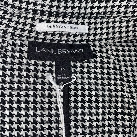The Bryant Blazer Womens Size 16 Black White Houndstooth Office Work Jacket NWT - Picture 4 of 8